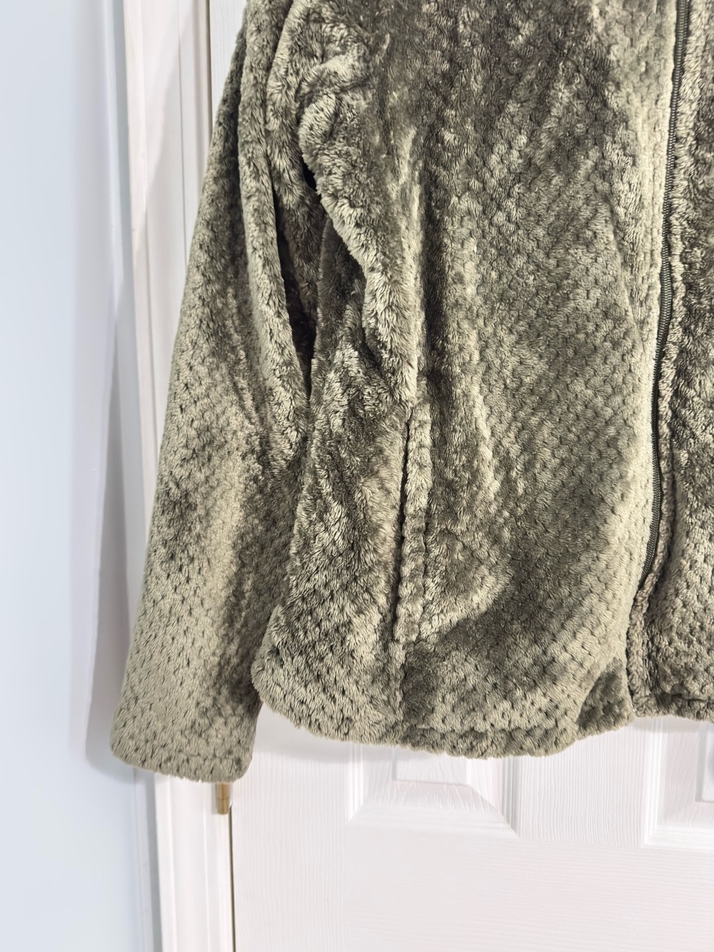 Columbia Beech Forest Plush Fleece Full Zip Jacket Olive Green XL Cozy Pockets - Picture 4 of 13